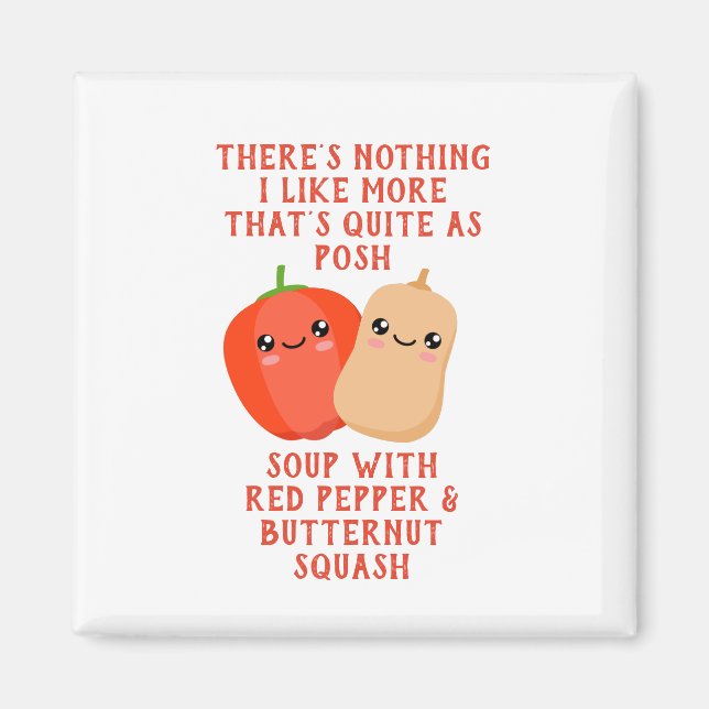 red pepper and butternut squash soup magnet (Front)