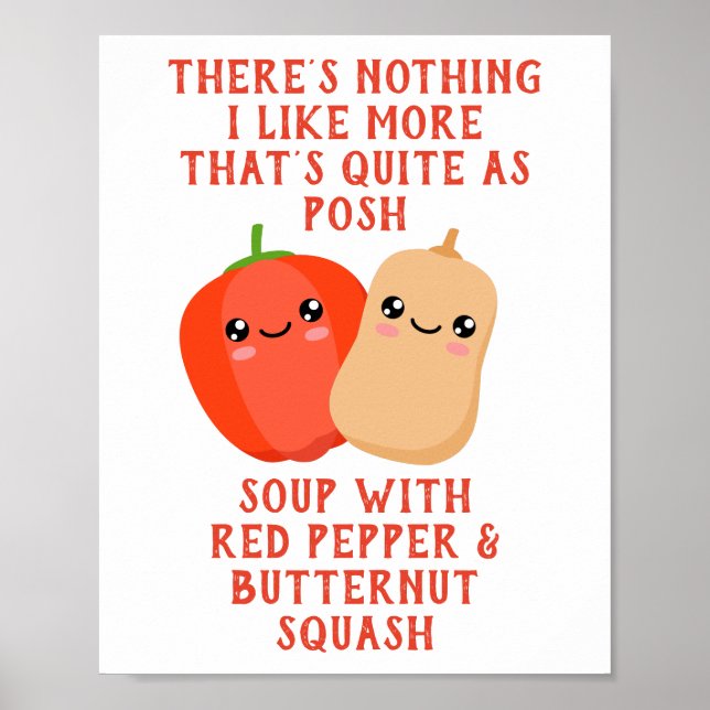 red pepper and butternut squash soup poster (Front)