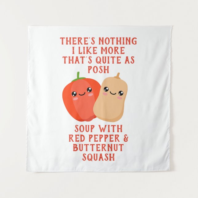 red pepper and butternut squash soup tapestry (Front)