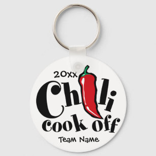 Red Pepper Chili Cook Off Contest Keychain