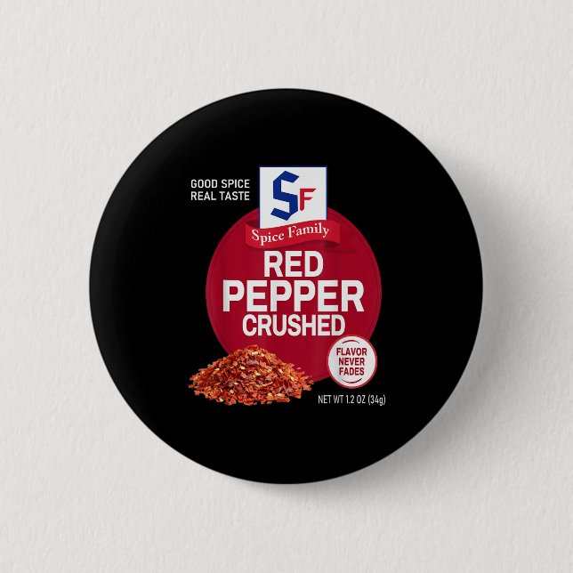 Red Pepper Crushed Sce Group Family Matching Hallo 2 Inch Round Button (Front)