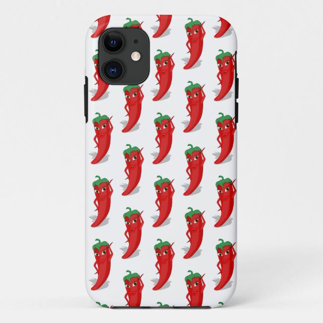 Red Pepper Diva Cartoon Pattern Case-Mate iPhone Case (Back)