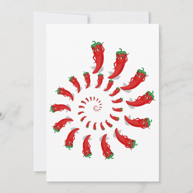Red Pepper Diva Spiral Invitation (Front)
