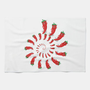 Red Pepper Diva Spiral Kitchen Towel