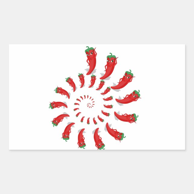 Red Pepper Diva Spiral Sticker (Front)