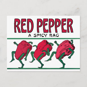 Red Pepper Rag Postcard