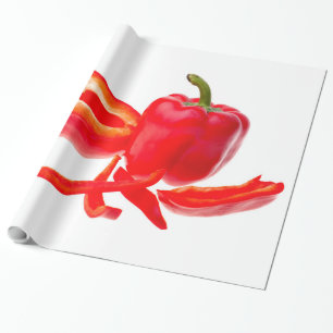 Red pepper wrapping paper
