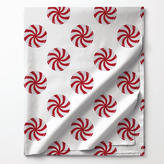 Red Peppermint Candy On White  Fabric (Creator Uploaded)