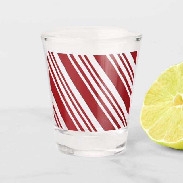 Red Peppermint Shot Glass (Front)