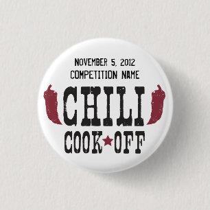 Red Peppers Chili Cook Off Contest 1 Inch Round Button
