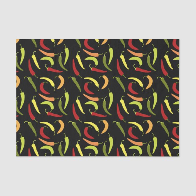 Red Peppers Cinco de Mayo Mexican Hot Spicy Food Tissue Paper (Front)