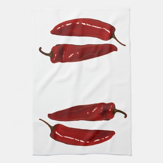 red peppers kitchen towel (Vertical)