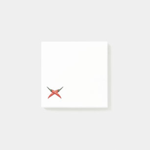 Red peppers post-it notes