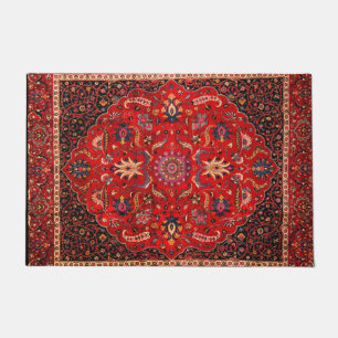 Red Persian Rug from Mashhad