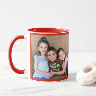 Red Personalize PHOTO TEMPLATE Gift Coffee Mug
