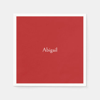 Red Personalized Baby Shower  Napkin
