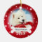 Red Personalized Dog Pet Photo Christmas Ornaments