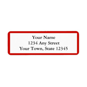 Red Personalized Envelope Return Address Labels