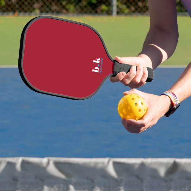 Red Personalized Monogrammed Pickleball Paddle (Insitu)