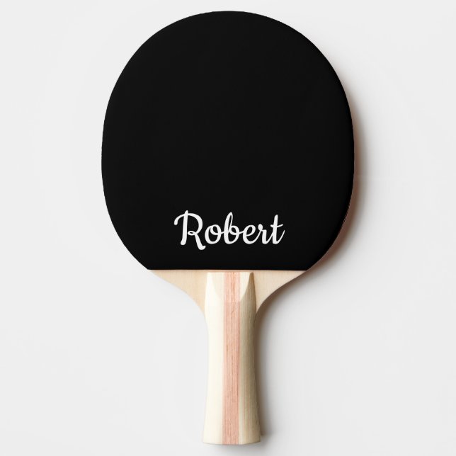 Red Personalized Name Custom Ping Pong Paddle (Front)
