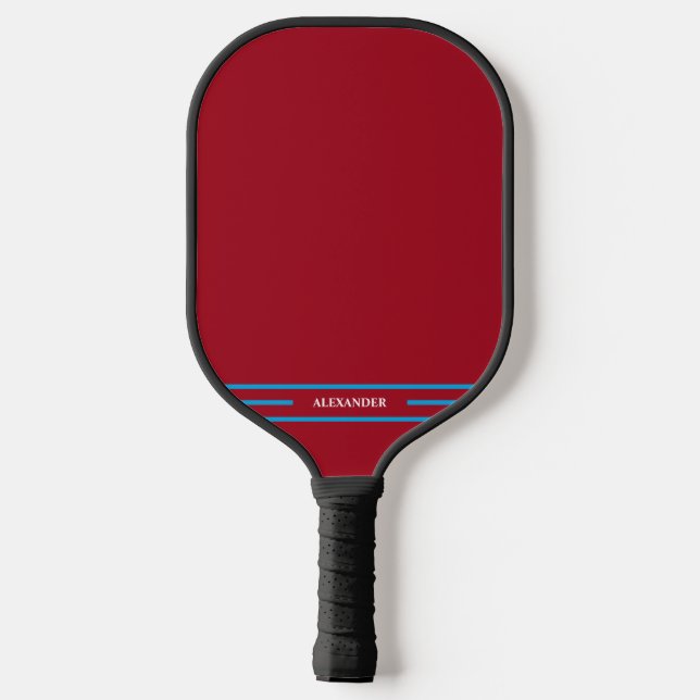 Red Personalized Pickleball Paddle (Back)