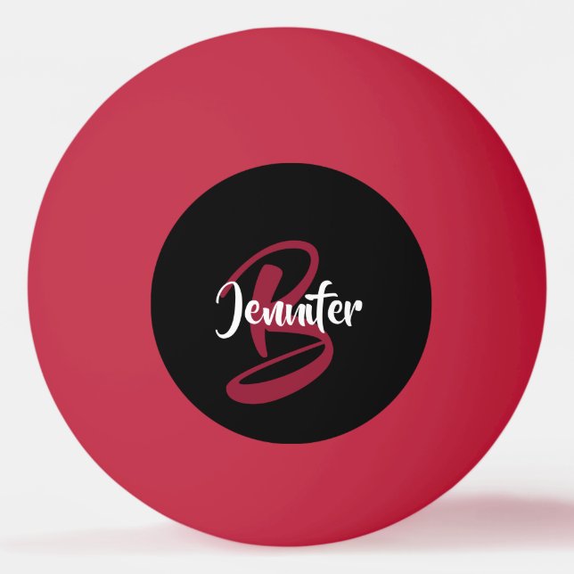 Red Personalized Ping Pong Ball (Front)
