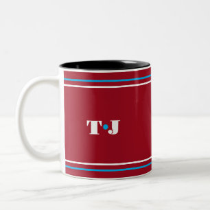 Red Personalized  Two-Tone Coffee Mug