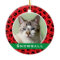 Red Pet Paw Prints Personalized Cat Name Photo