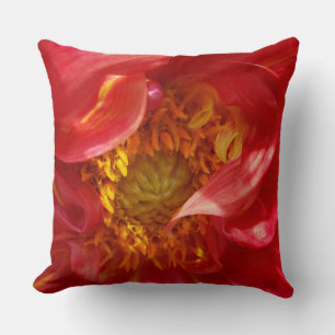 red petals throw pillow