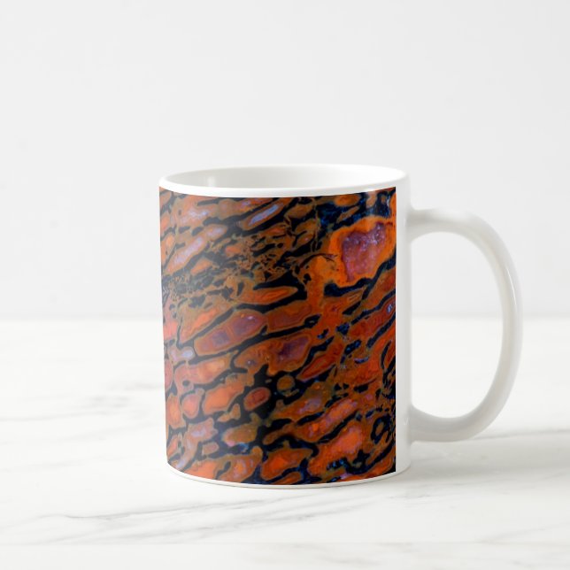Red Petrified dinosaur bone Coffee Mug (Right)
