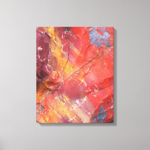 Red Petrified wood detail, Arizona Canvas Print