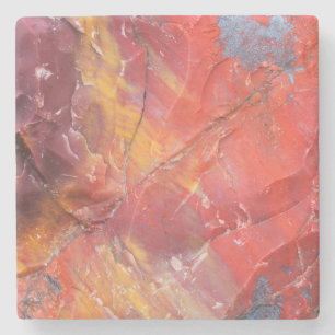 Red Petrified wood detail, Arizona Stone Coaster