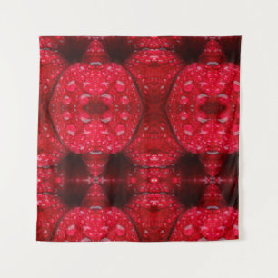 Red Petunia ikat Tapestry