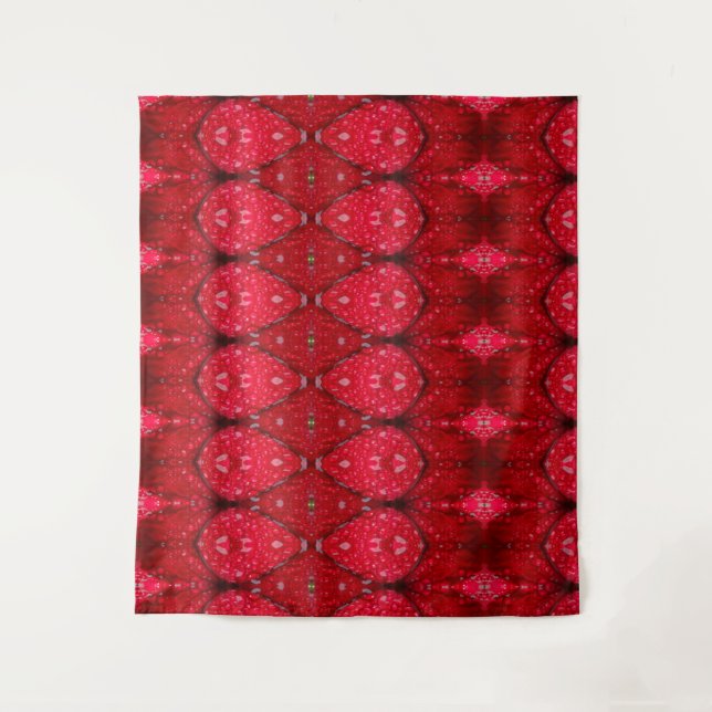 Red Petunia Ikat Too  Tapestry (Front)