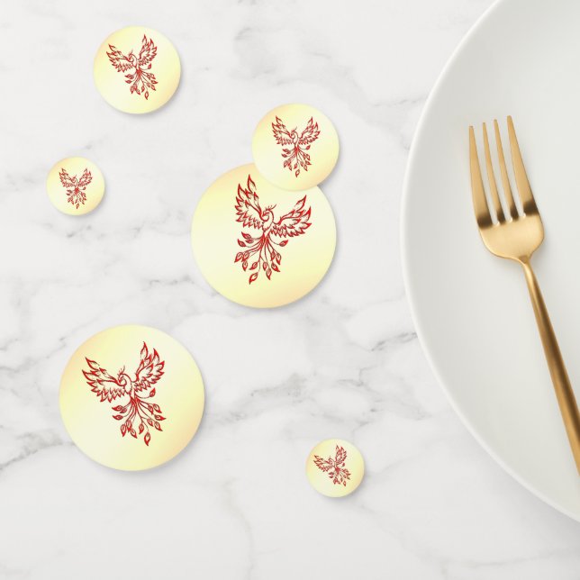 Red Phoenix Rises Confetti (Group)