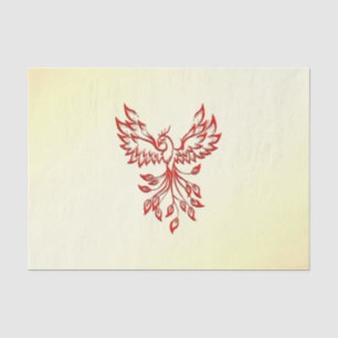 Red Phoenix Rises Tissue Paper
