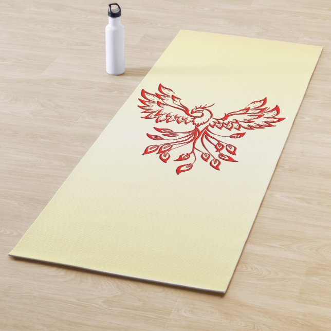 Red Phoenix Rises Yoga Mat (In Situ)