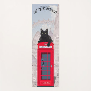Red phone booth custom Feeling On Top of the World Yoga Mat