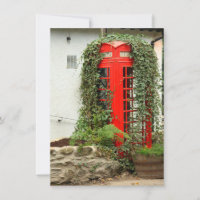 Red phone box Card