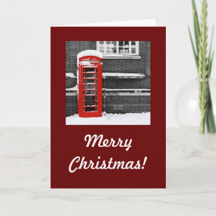 Red Phone Box Holiday Card