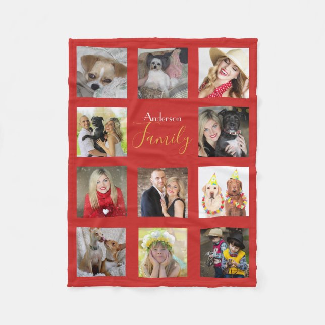 RED Photo Couverture Collage Instagram Gold (Devant)