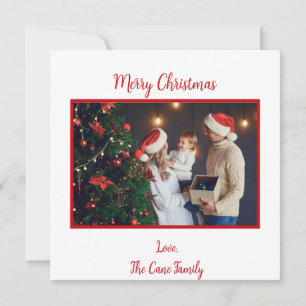 Red Photo Joyeux Noël carte