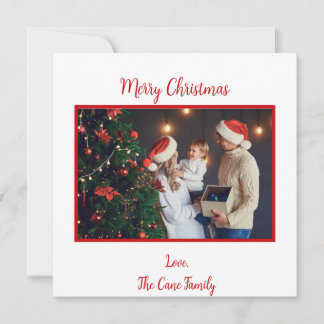 Red Photo Joyeux Noël carte