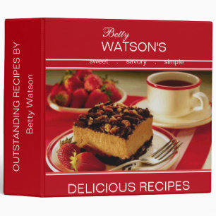 Red photo Recipe binder