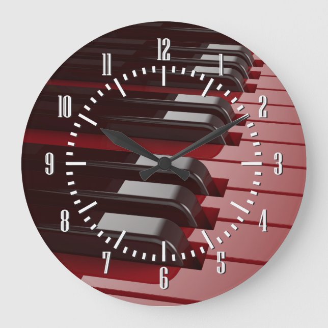 Red Piano Large Clock (Front)