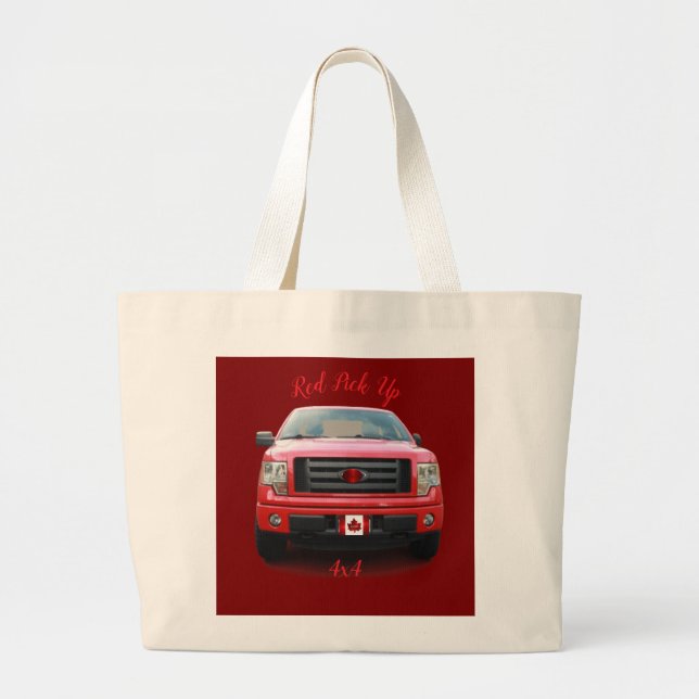 RED PICK UP LARGE TOTE BAG (Front)