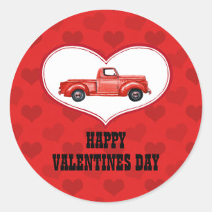 Red Pick Up Truck Sticker