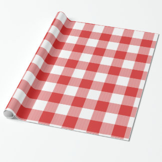 Red picnic checkers wrapping paper