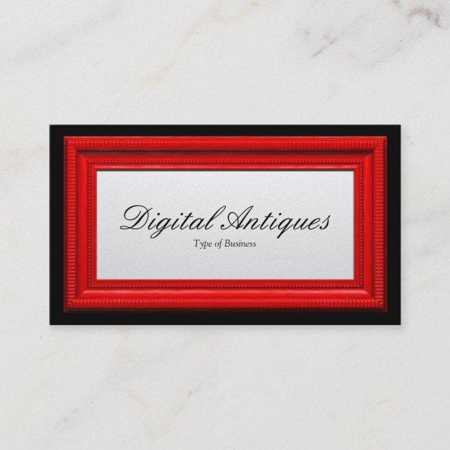 Red Picture Frame Business Card (Front)