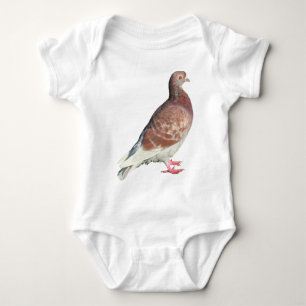 Red Pigeon (isolated) Baby Bodysuit
